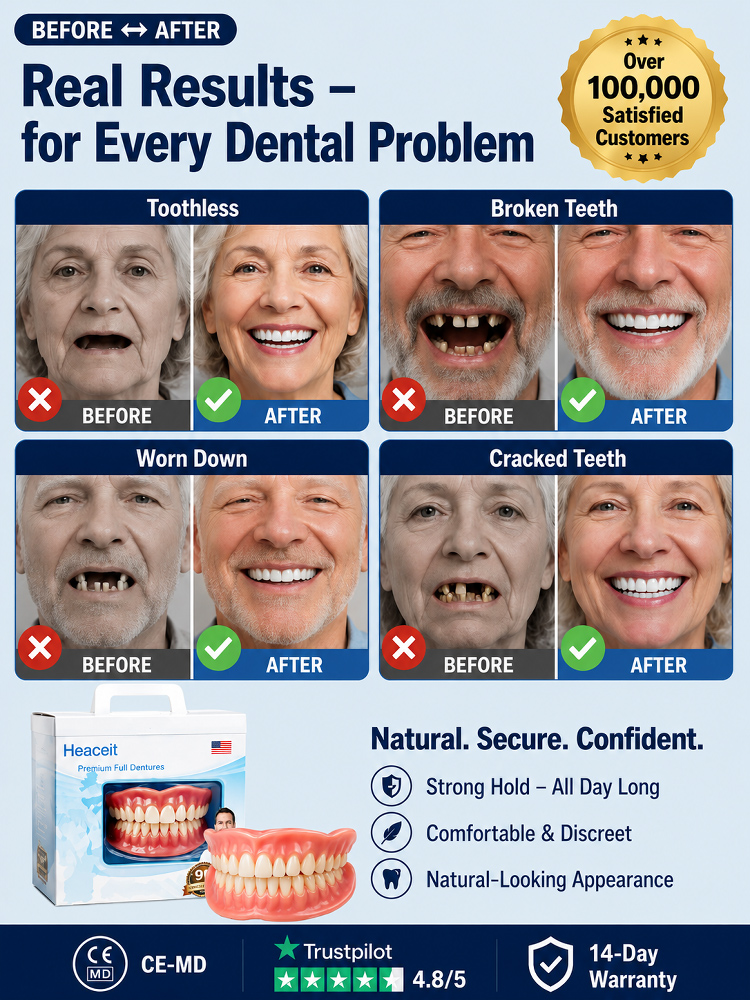 Natural Tooth-Like Stability Comfortable Denture