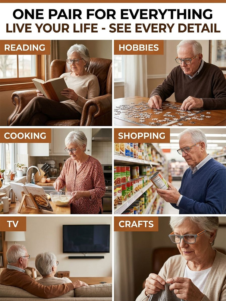 ✨Photochromic multifocal reading glasses(Indestructible / Smart Zoom / No Dizziness)