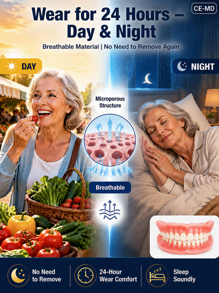 Natural Tooth-Like Stability Comfortable Denture