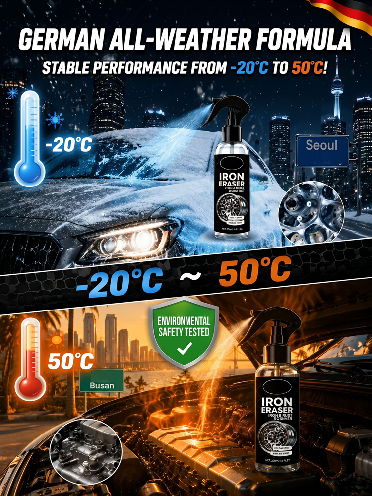 Car rust remover spray metal cleaner