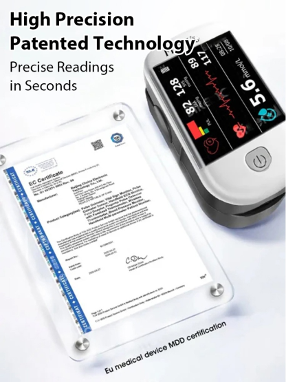 US FDA certified fingertip oximeter