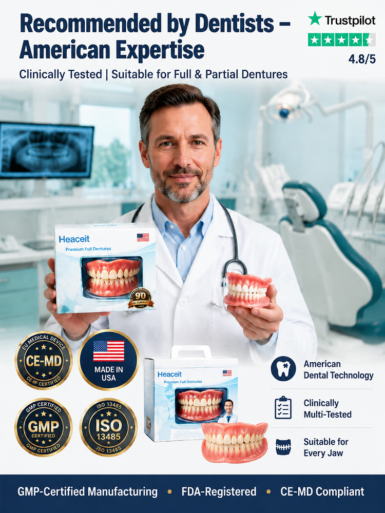 Natural Tooth-Like Stability Comfortable Denture