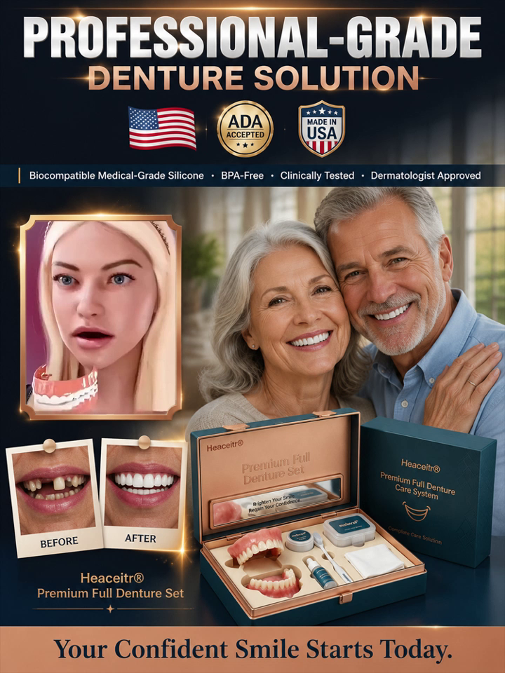 Obtain American Dental Association (ADA) Certification  Medical Full Denture with Strong Suctiond