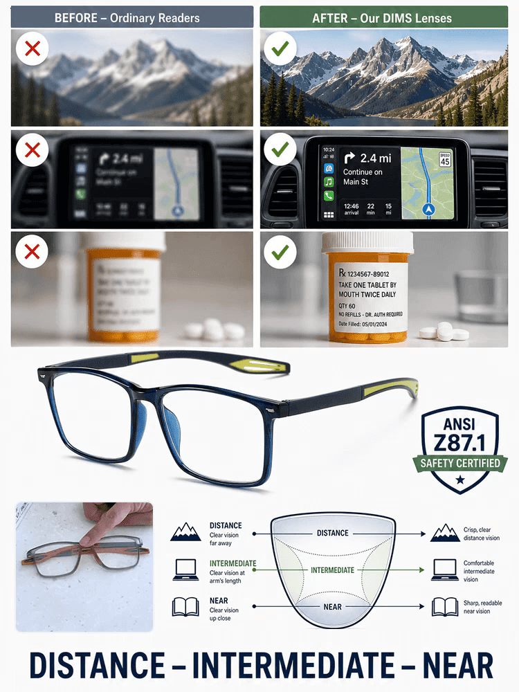 New stylish anti-blue light reading glasses, unisex presbyopic glasses.