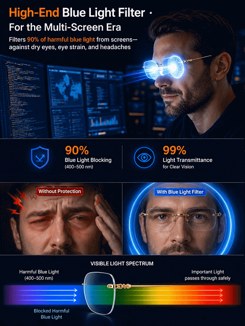 [Co-designed by Designers] Anti-Fatigue Zoom Auto-Tinting Glasses