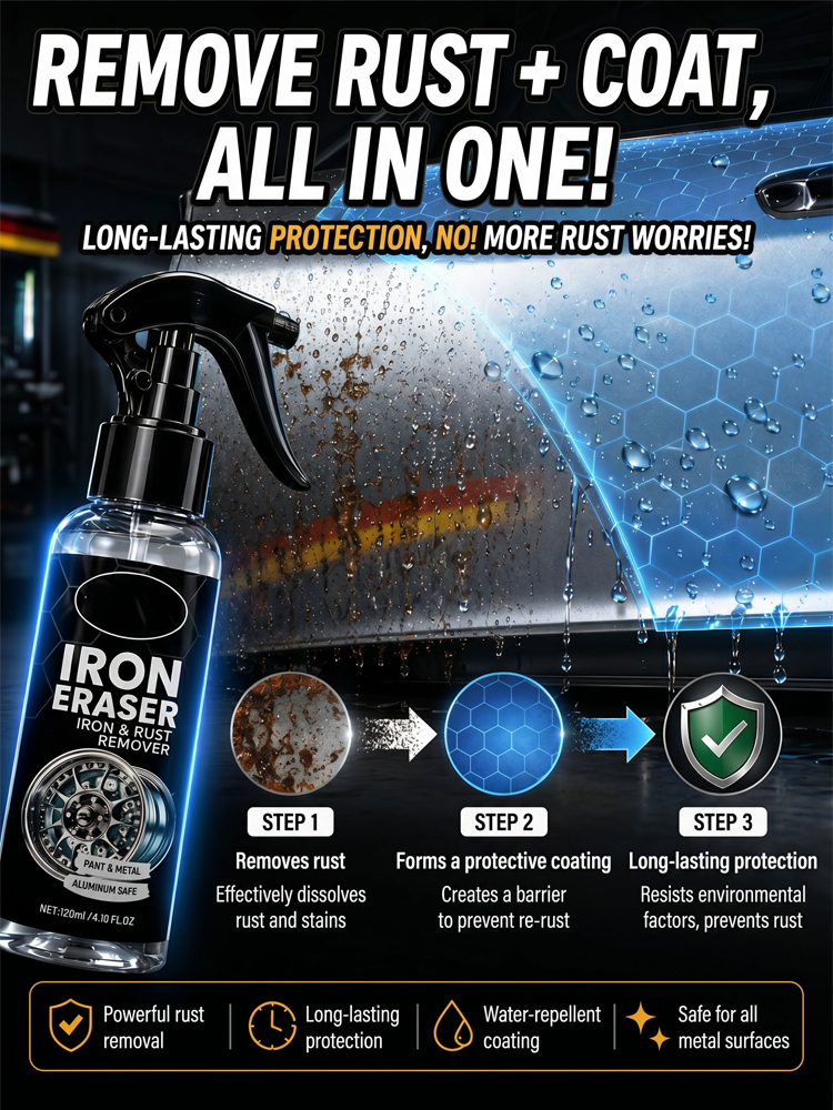 Car rust remover spray metal cleaner
