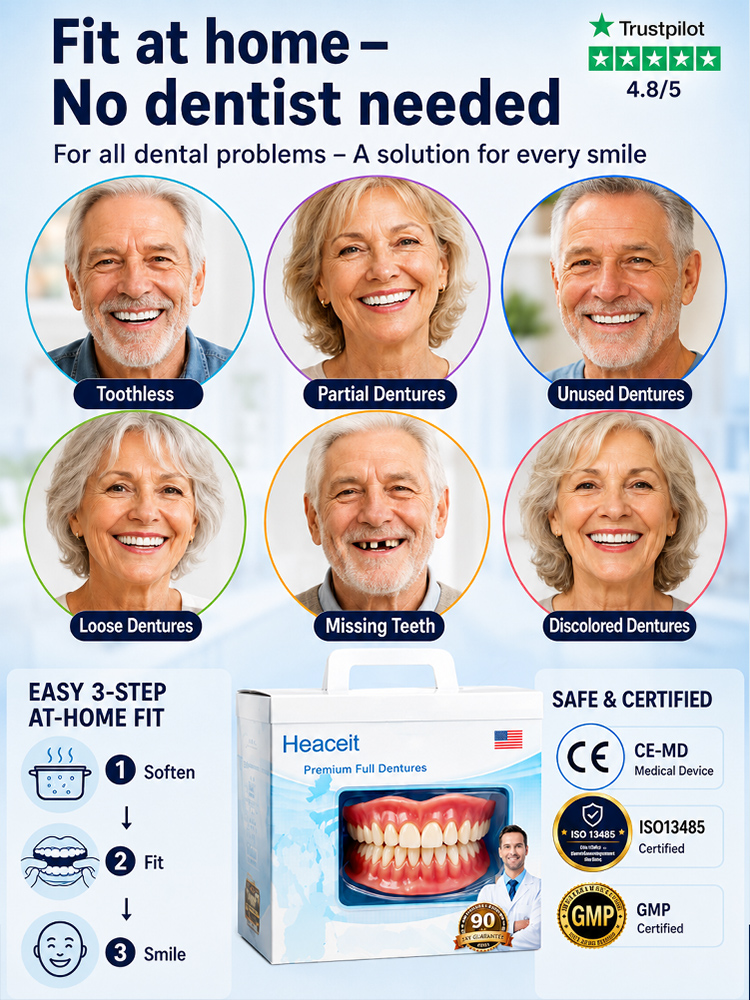 Natural Tooth-Like Stability Comfortable Denture