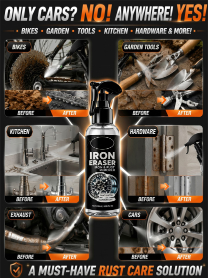 Car rust remover spray metal cleaner