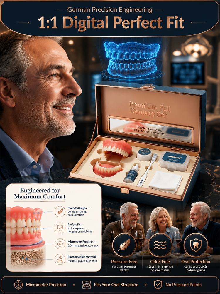Obtain American Dental Association (ADA) Certification  Medical Full Denture with Strong Suctiond