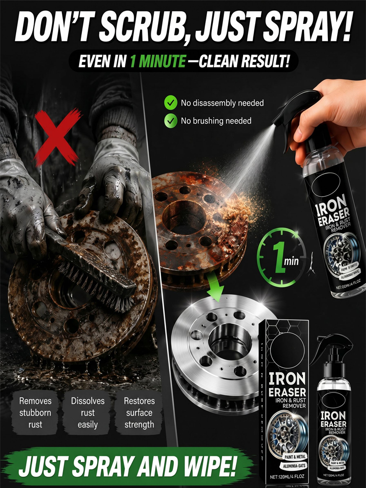 Car rust remover spray metal cleaner