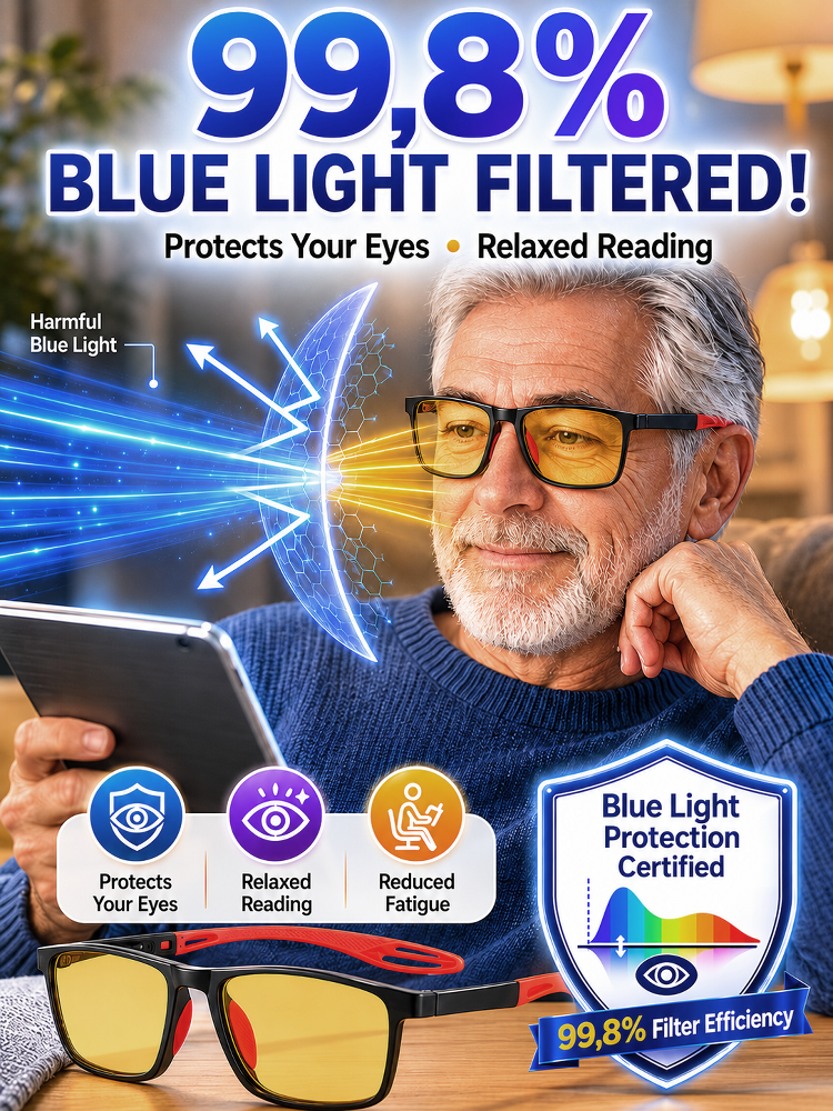 【Can be used day and night】Ultra-light sports-style night reading glasses