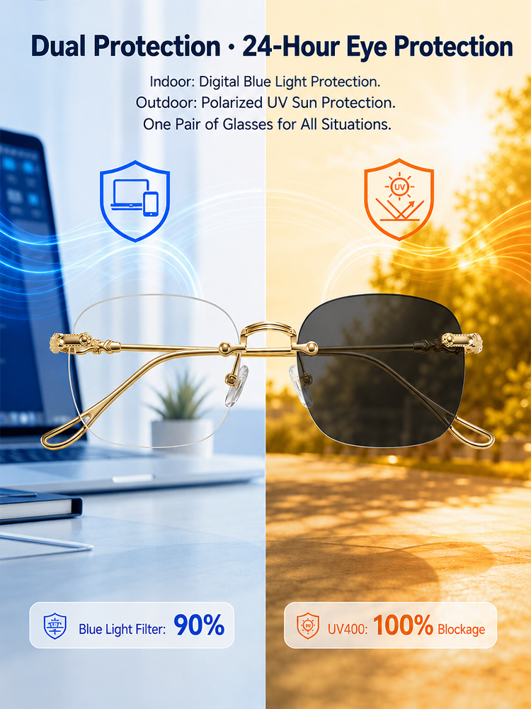[Co-designed by Designers] Anti-Fatigue Zoom Auto-Tinting Glasses