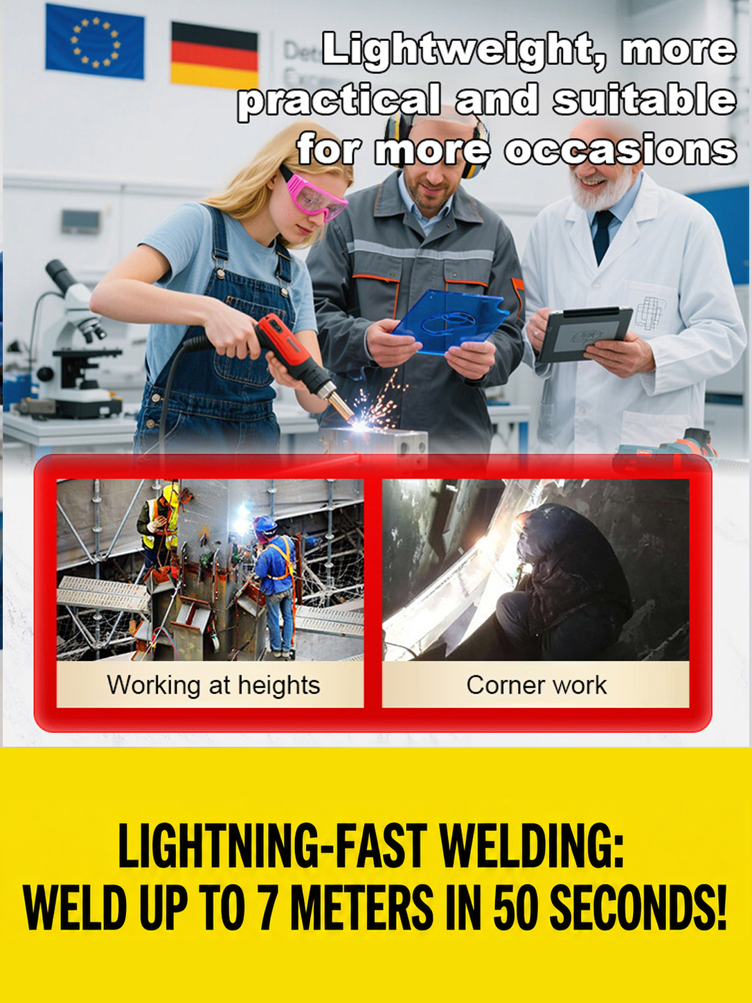 Pro Portable Laser Welder (90-480°C) | Zero Sparks | No Experience, Pro Results in 0.1s