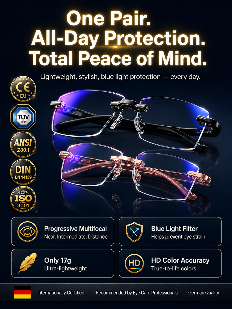 Ultra-light Diamond-Cut Rimless Reading Glasses