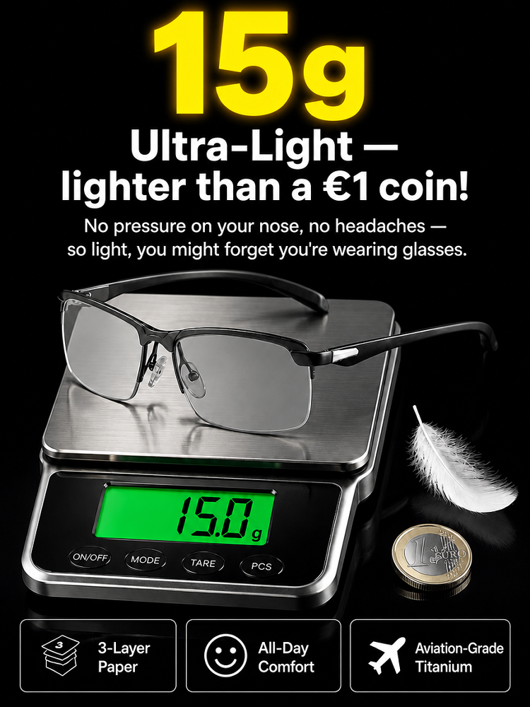 Smart photochromic variable focus multifunctional reading glasses
