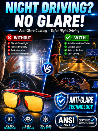 【Can be used day and night】Ultra-light sports-style night reading glasses