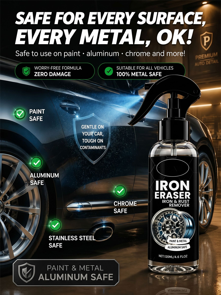 Car rust remover spray metal cleaner