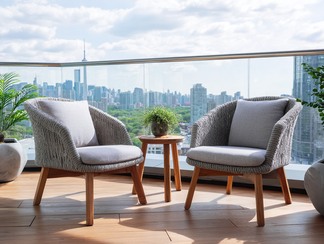 Set di 2 poltrone e tavolino in corda e legno - poltrone 74x72x80cm - grigio/naturale - per terrazza e balcone - stile contemporaneo-Nookgohub