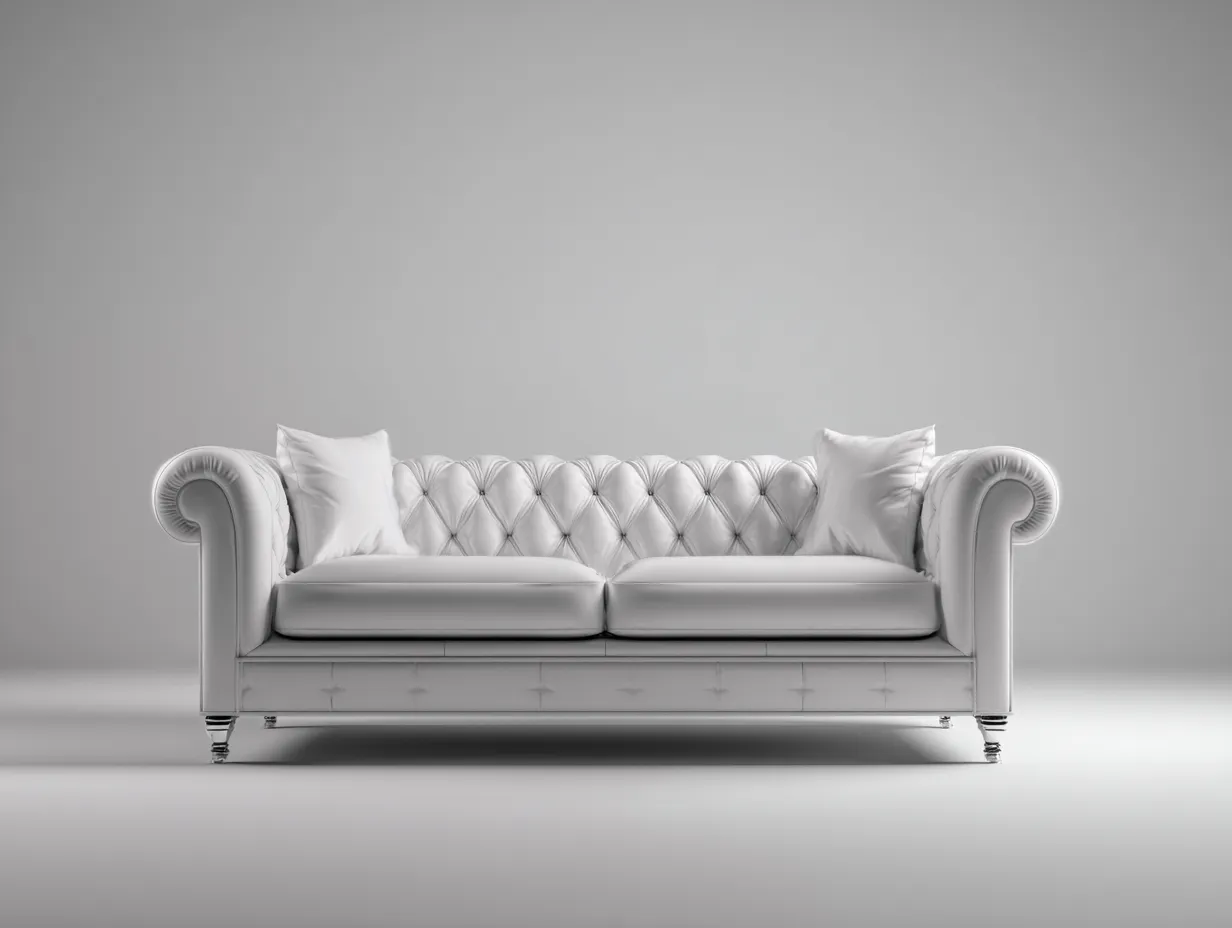 Divano 2 posti rivestito in pelle 170x90x75cm - bianco - per soggiorno - stile classico-Nookgohub