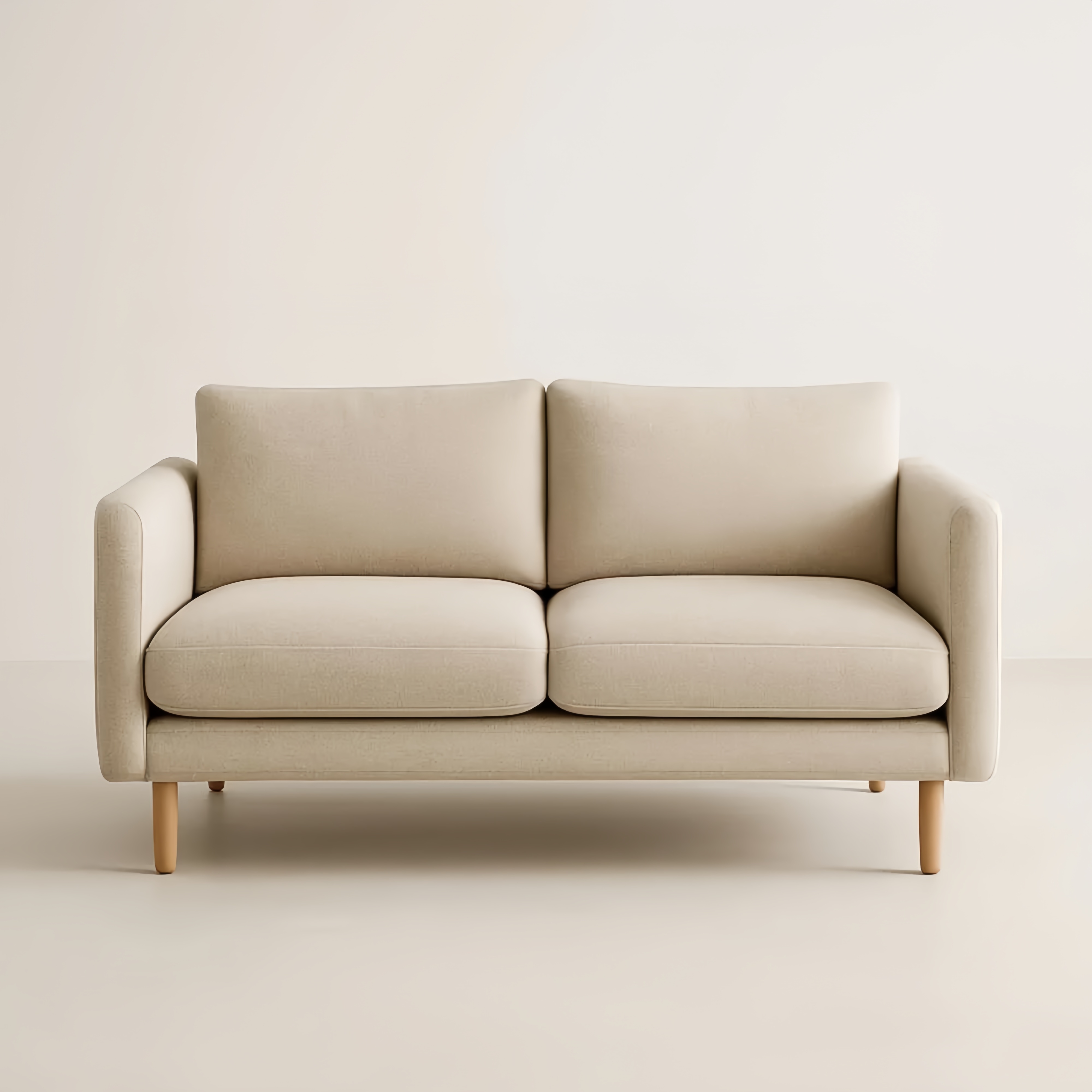 Divano due posti tessuto beige 200 cm