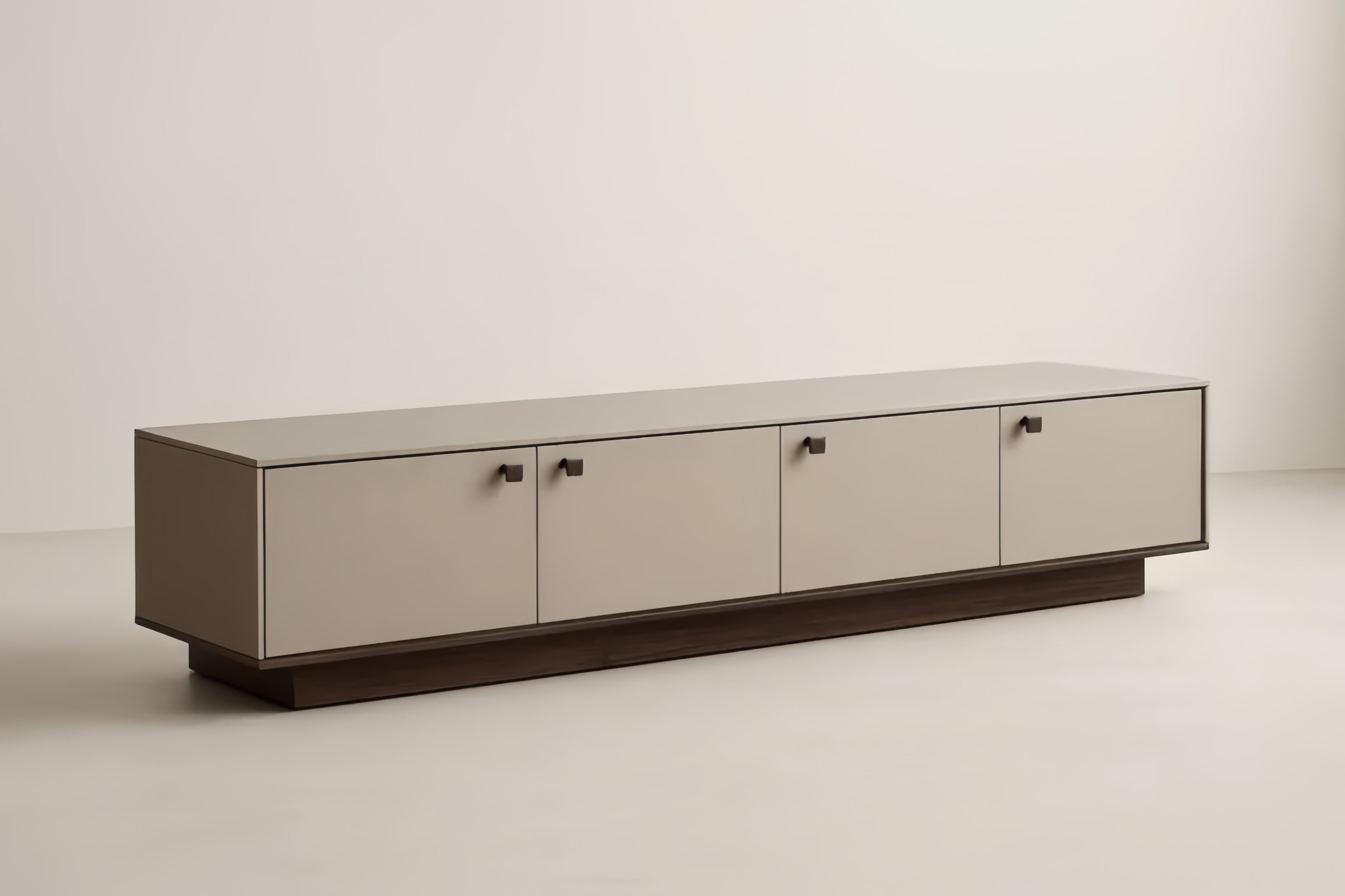 Mobile TV in Legno MDF Finitura Melaminica Beige 200x45x40 cm(Lu×L×H)