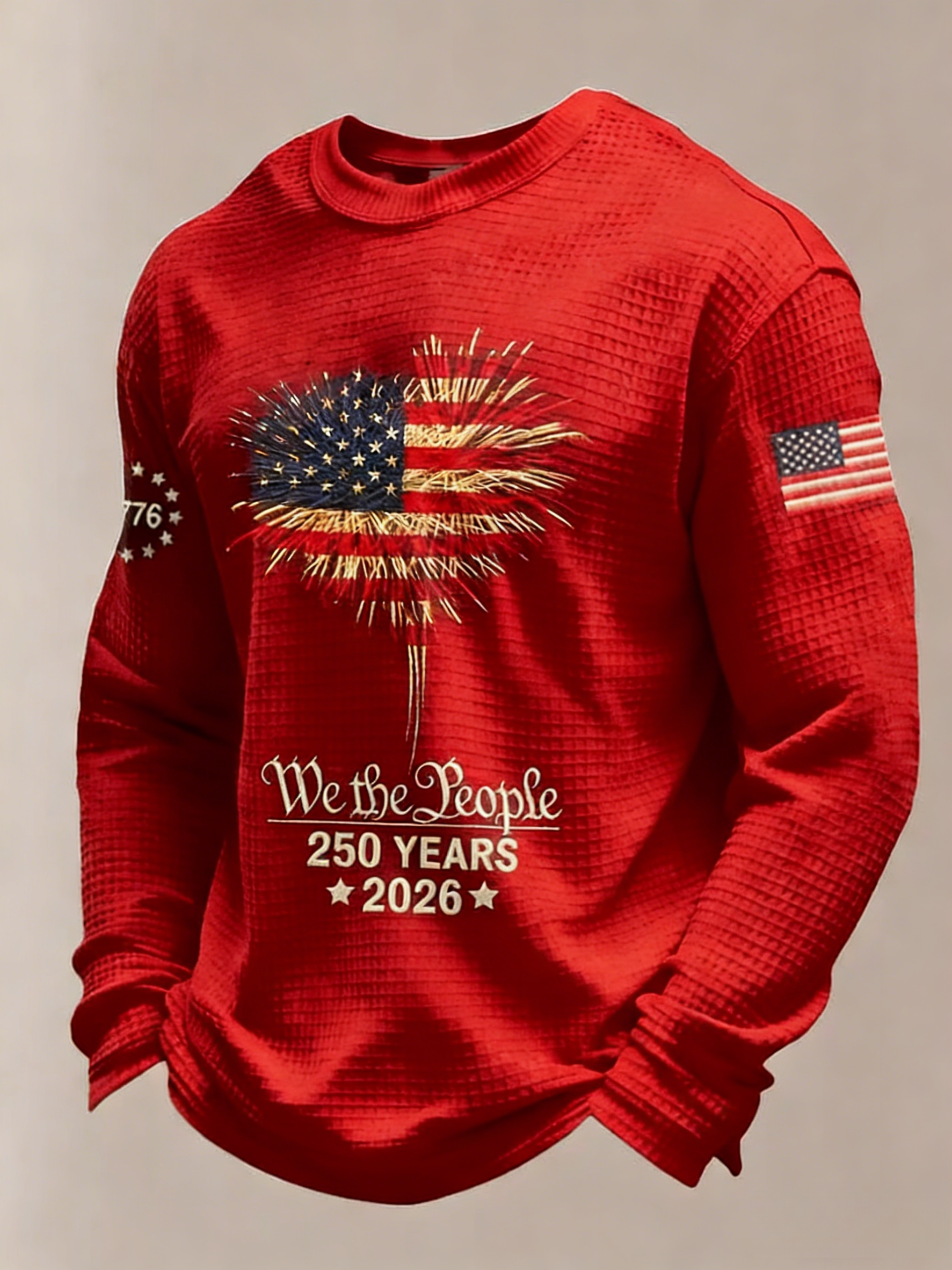 Men's Vintage America 250th Anniversary Printed Casual Top