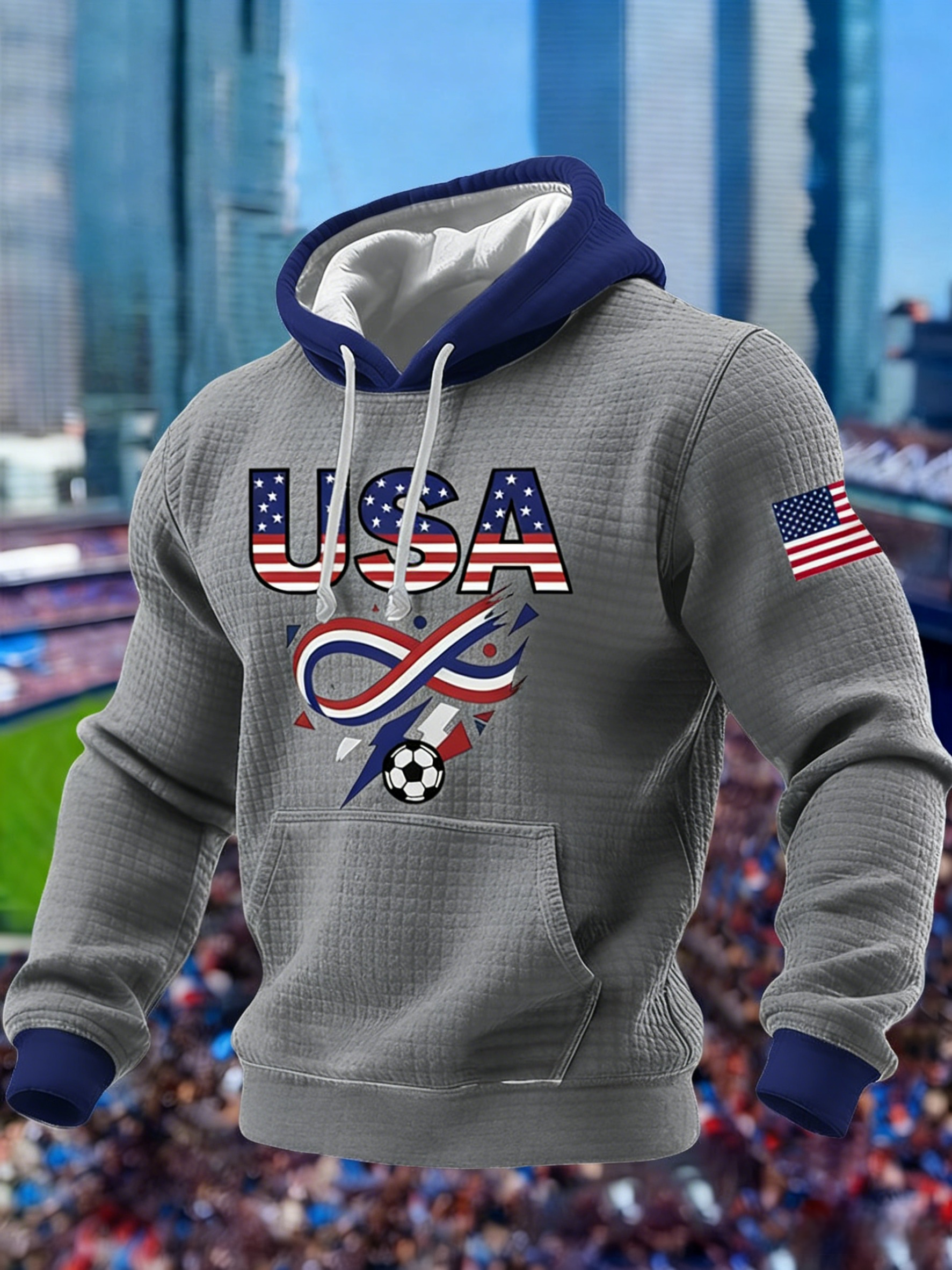Men's USA Soccer Printed Hoodie