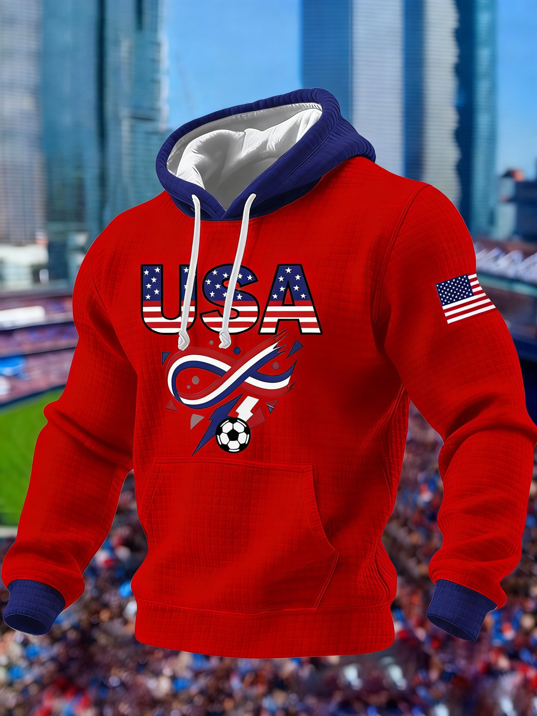 Men's USA Soccer Printed Hoodie
