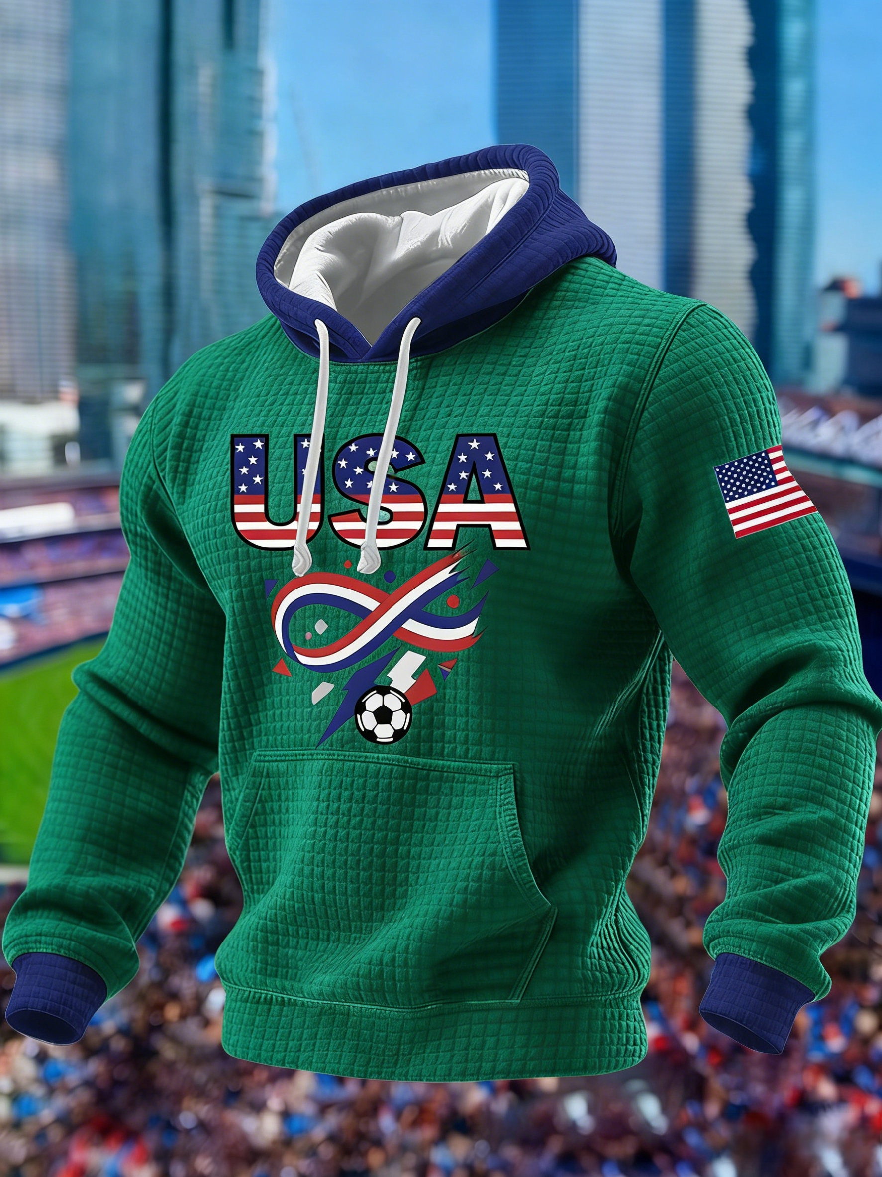 Men's USA Soccer Printed Hoodie