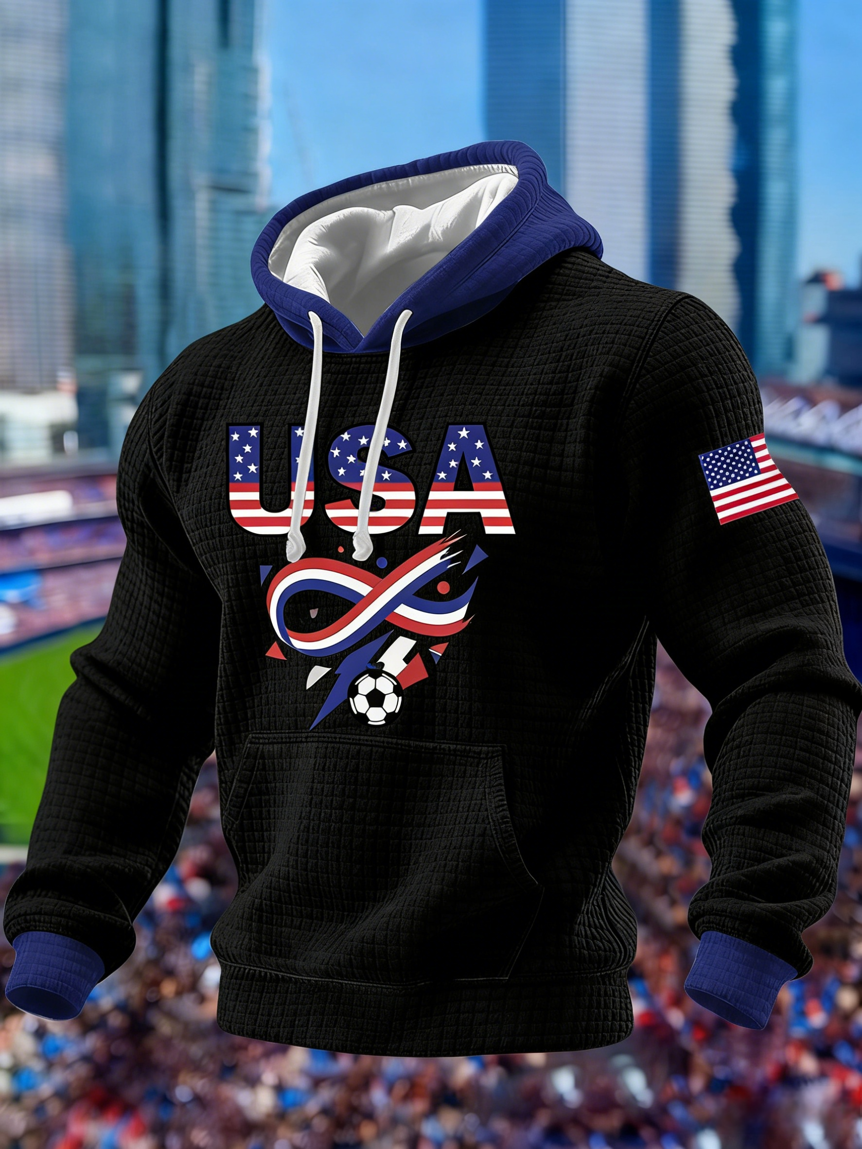Men's USA Soccer Printed Hoodie