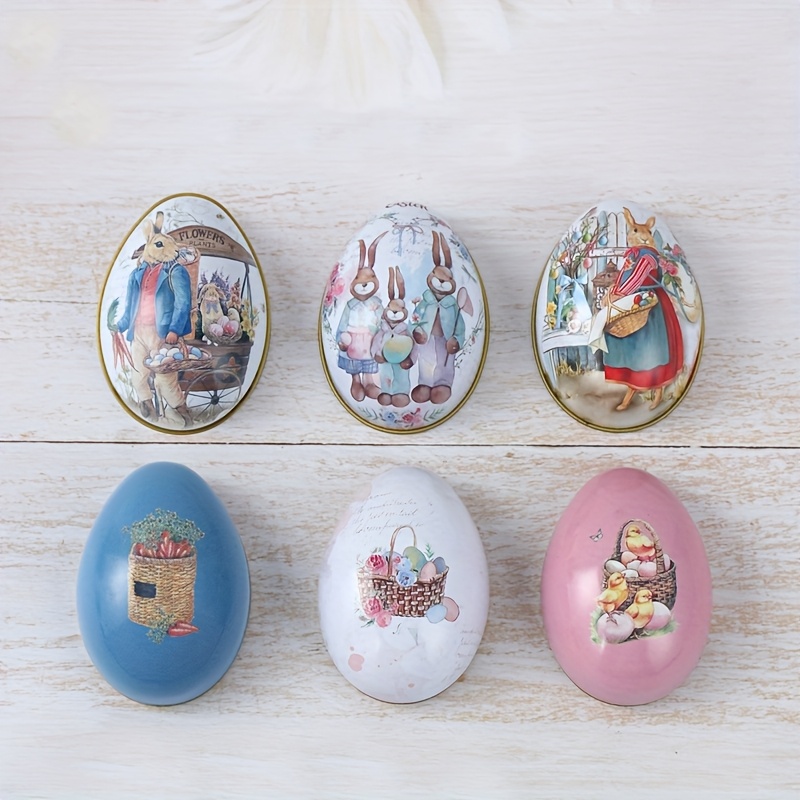 6pcs Easter Candy Gift Boxes - Bunny & Egg Designs