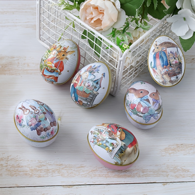 6pcs Easter Candy Gift Boxes - Bunny & Egg Designs