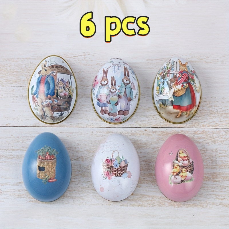 6pcs Easter Candy Gift Boxes - Bunny & Egg Designs