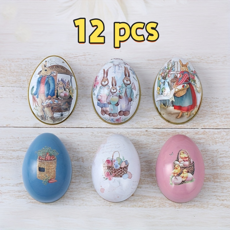 6pcs Easter Candy Gift Boxes - Bunny & Egg Designs