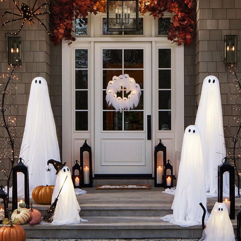 👻LAST DAY 50% OFF - Halloween glowing ghost wreath