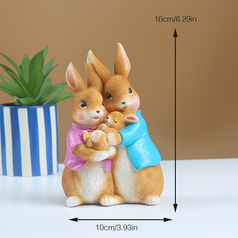 🔥LAST DAY 49% OFF-🐰 Adorable Bunny Family Easter Figurine Set