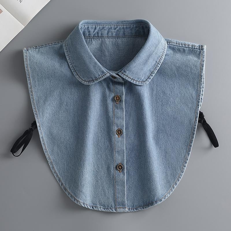 Denim False Collar – The Ultimate Layering Essential for Women 👕✨