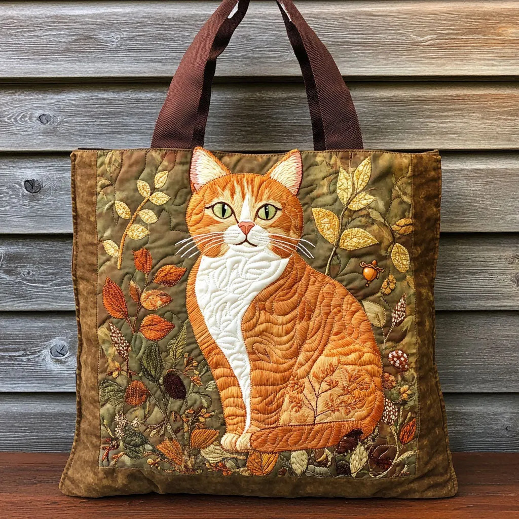 3D New Canvas Women Cat Print Tote Shoulder Bag