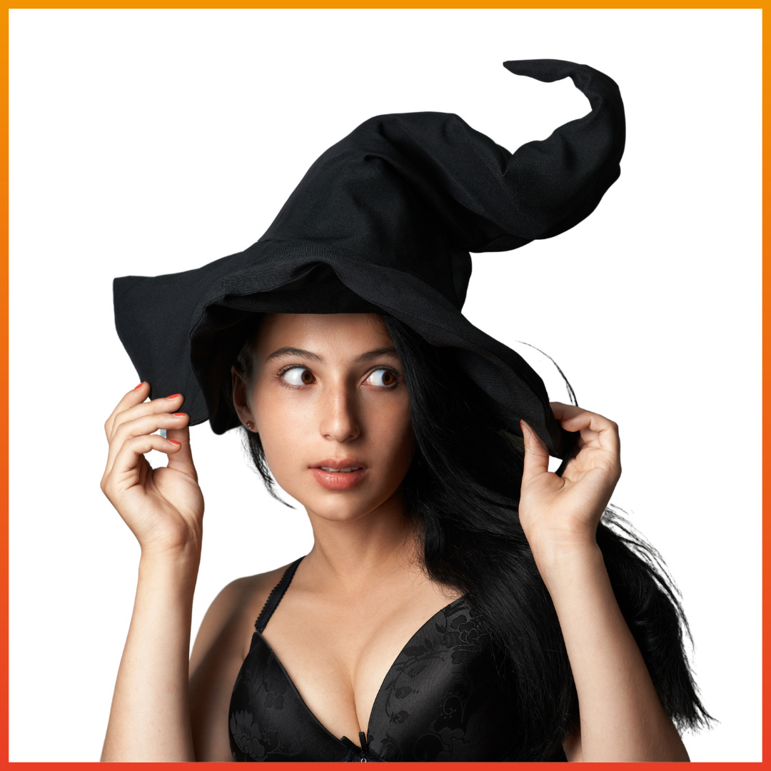 Halloween Witch Hat, Velvet Witch Hat, Twisted Witch Hat, Pleated Witch Hat, Halloween Party Props