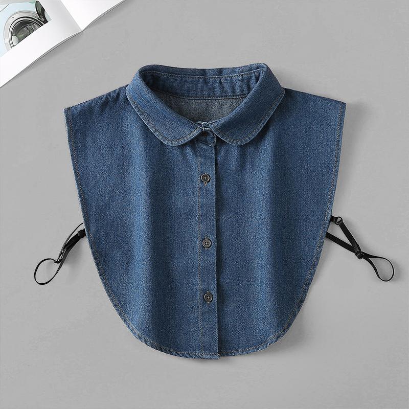 Denim False Collar – The Ultimate Layering Essential for Women 👕✨