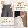 FlowyCharm - Drapey Soft Elegant High-Waisted Wide-Leg Pants