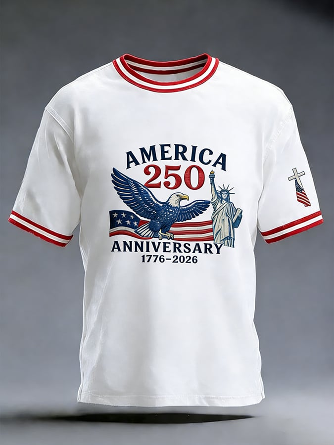 Men's 250th Anniversary of the United States Faith Print Short Sleeve T-shirt