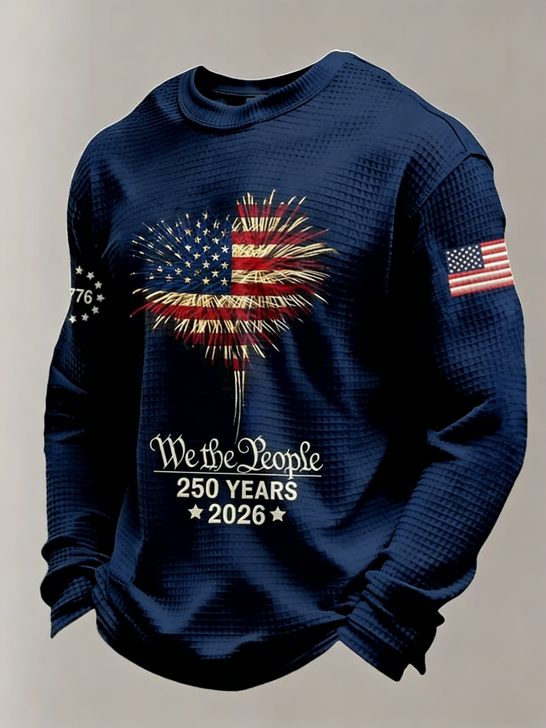 Men's Vintage America 250th Anniversary Printed Casual Top