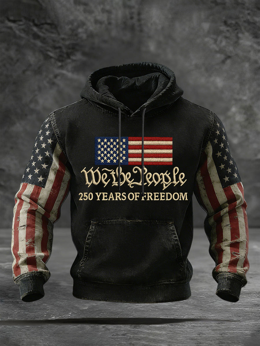 Men's 250th Anniversary Printed Casual Hoodie