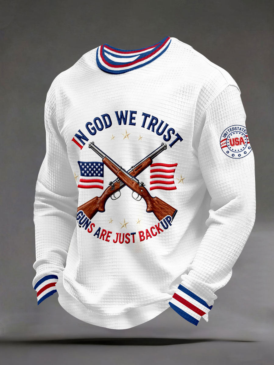 Men's 'In God We Trust' Waffle Sweatshirts