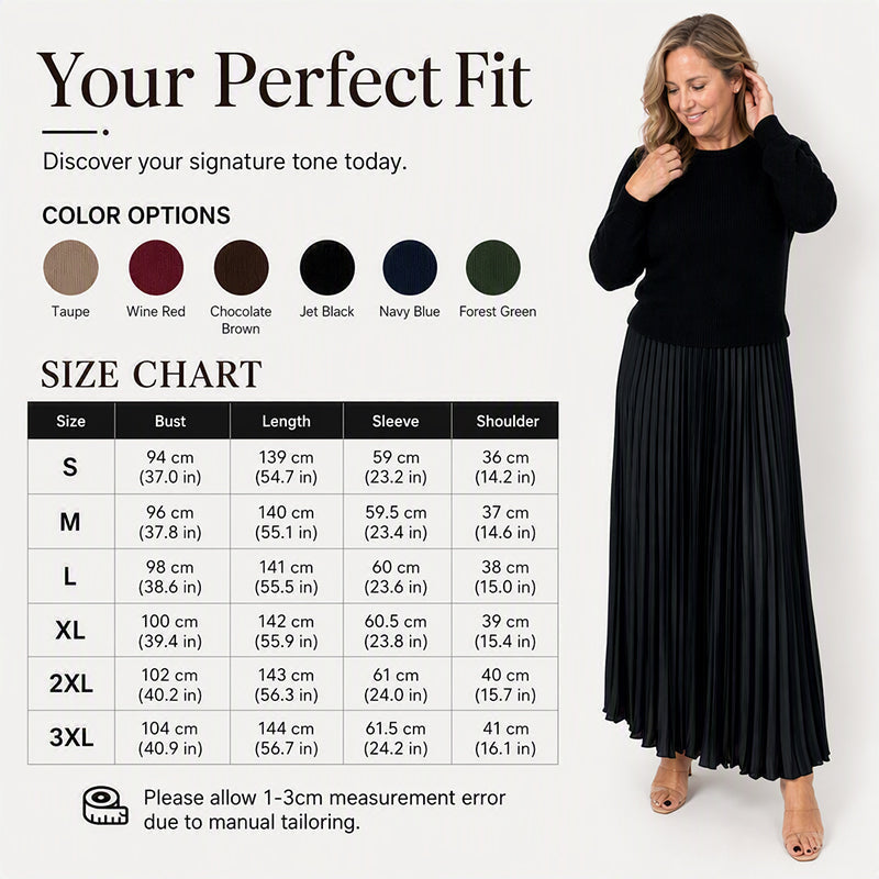 🌸LAST DAY SALE: ONLY 35.99!!✨ Effortless Elegance | Women's Pleated Round-Neck Maxi Dress 🌟
