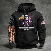 America's 250th Anniversary Men's Hoodie Pullover Hoodie Festival Black Navy Blue Khaki Army Green 3D Print Winter Spring &  Fall Designer S M L XL 2XL 3XL