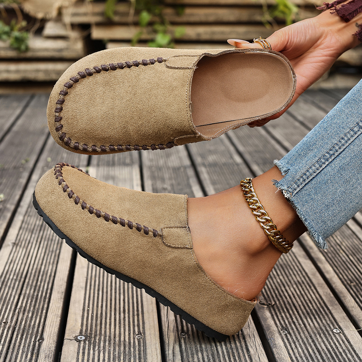 Vintage stílusú női ortopéd bőr papucs 👡✨