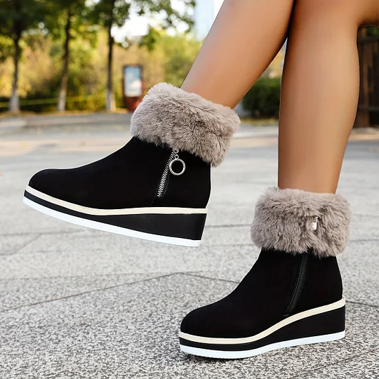 🔥 Utolsó napi akció – 50% kedvezmény – Női téli, új, ortopéd vastag sarkú bakancsok