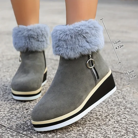 🔥 Utolsó napi akció – 50% kedvezmény – Női téli, új, ortopéd vastag sarkú bakancsok